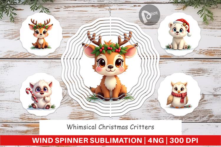 Whimsical Christmas Wind Spinner