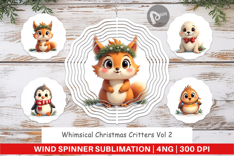 Whimsical Christmas Wind Spinner