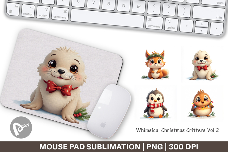 Whimsical Christmas Mouse Pad