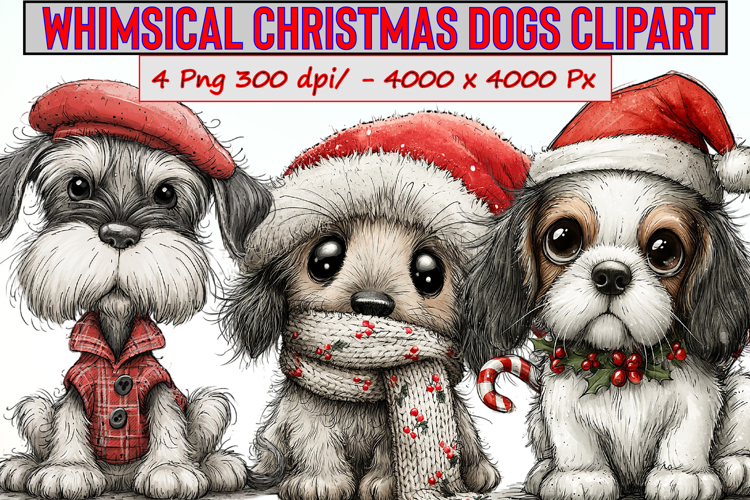 Christmas Dog Clipart Image 5