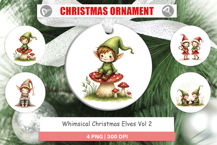Whimsical Elves Ornament