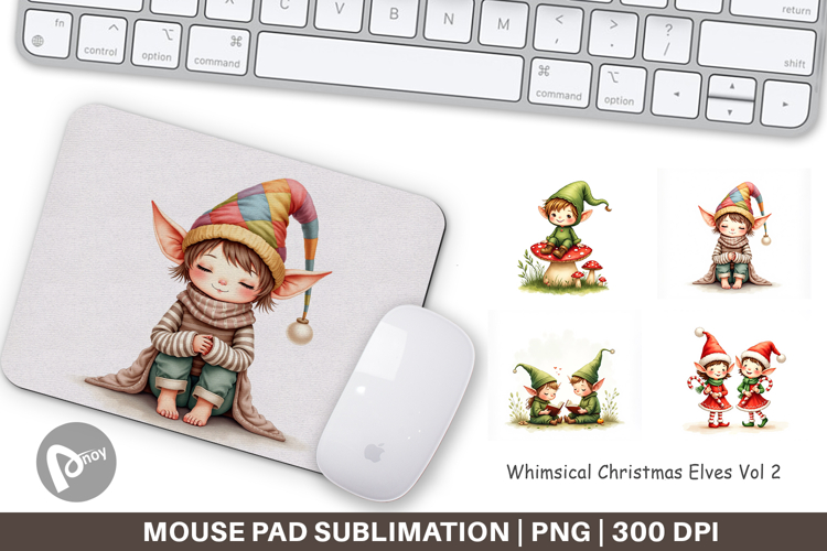 Whimsical Elves Mouse Pad
