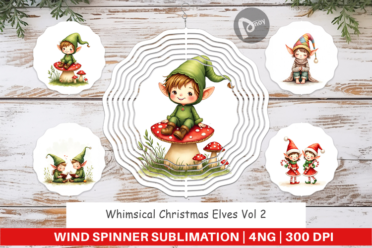 Whimsical Elves Wind Spinner