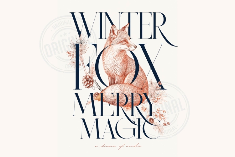 Whimsical Christmas Fox Forest Magic