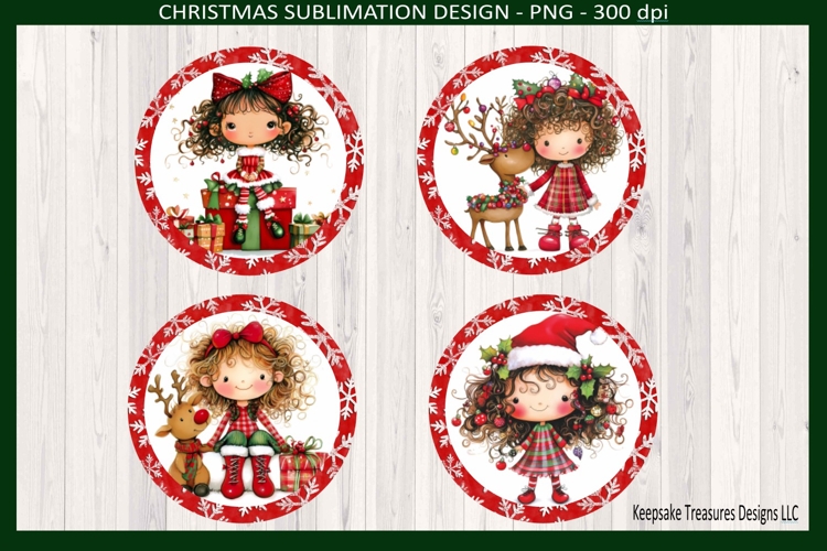 Whimsical Christmas Ornaments #1, Sublimation Png Printable