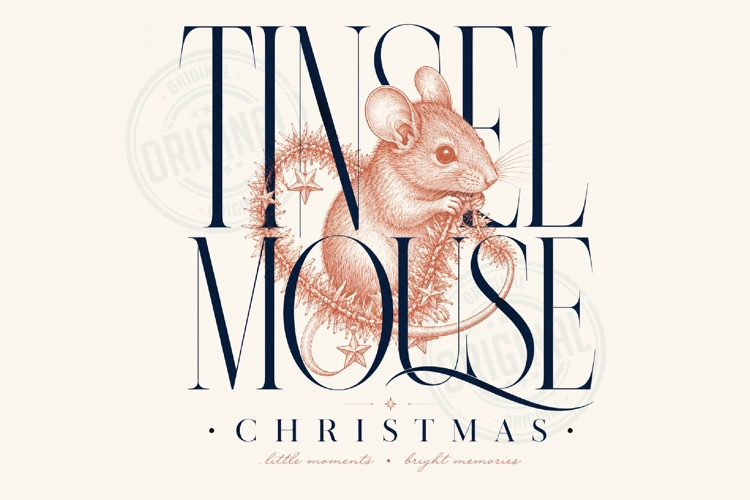 Whimsical Christmas Mouse Holiday Charm