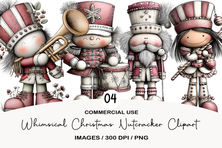 Whimsical Christmas Nutcracker Clipart