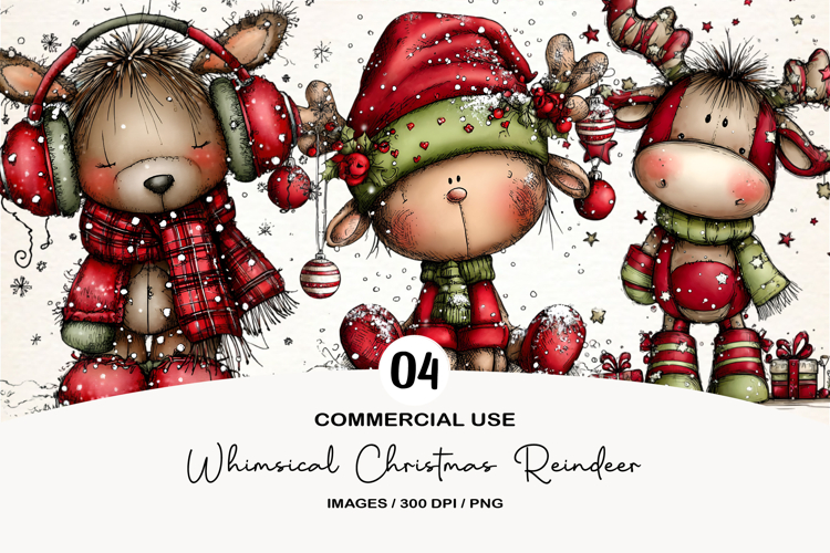 Cute Reindeer Clipart Image 18