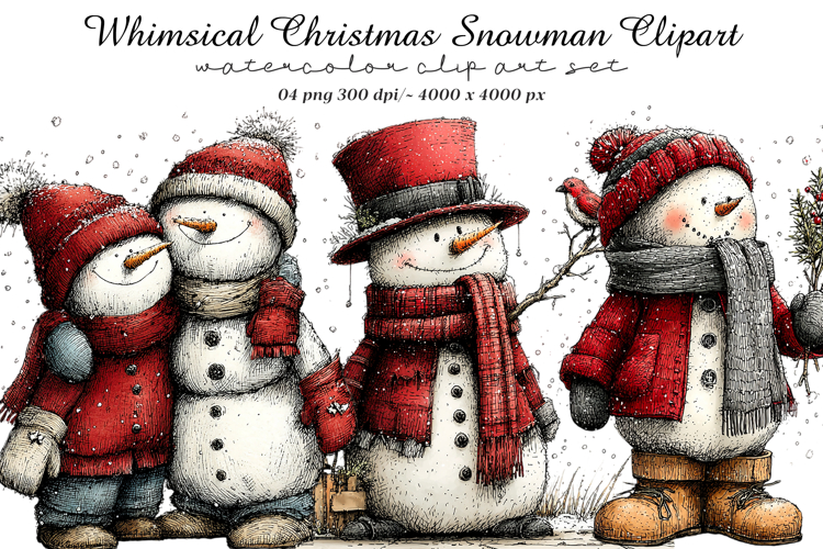 Snowman Clipart Image 9