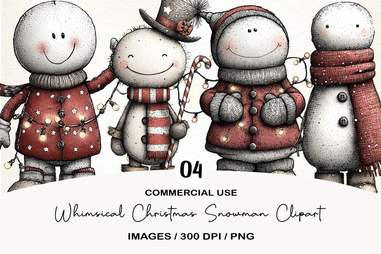 Christmas Snowman Clipart Image 2