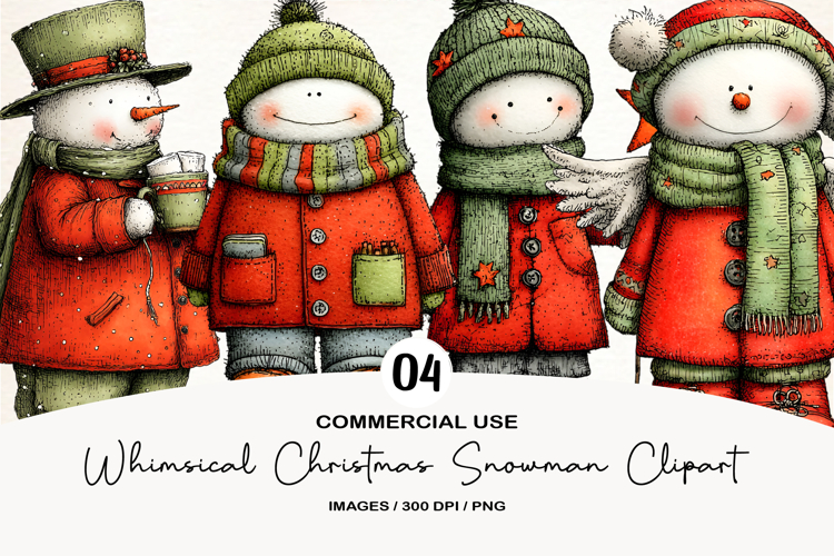 Christmas Snowman Clipart Image 5