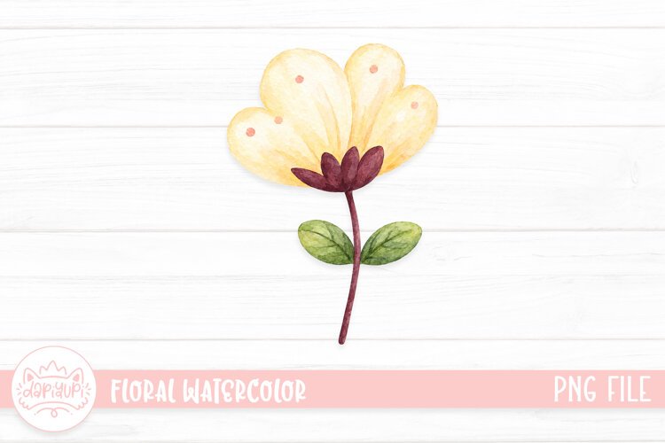 Floral Watercolor Illustration, Flower Watercolor Decoration example image 1