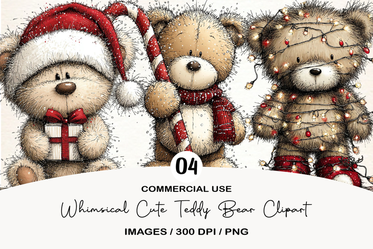Cute Teddy Bear Clipart Image 12