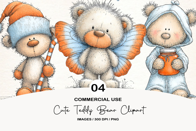Cute Teddy Bear Clipart Image 7