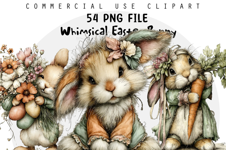 Whimsical Easter Bunny Sublimation Bundle