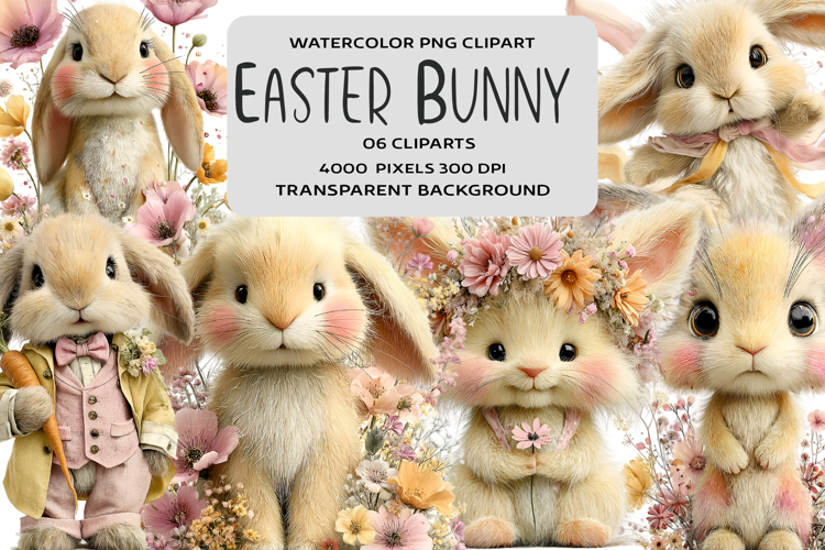 Whimsical Easter Bunny Clipart