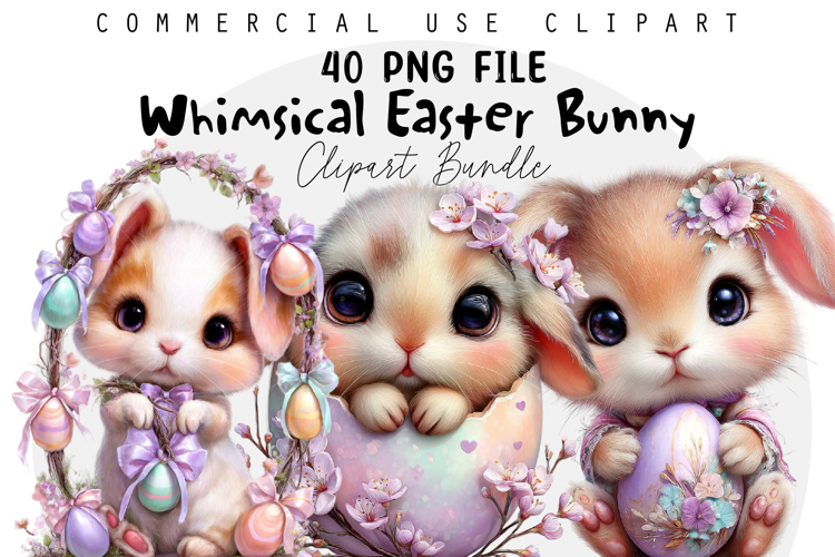 Whimsical Easter Bunny Clipart