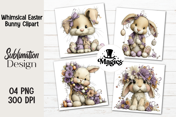 Whimsical Easter Bunny Clipart