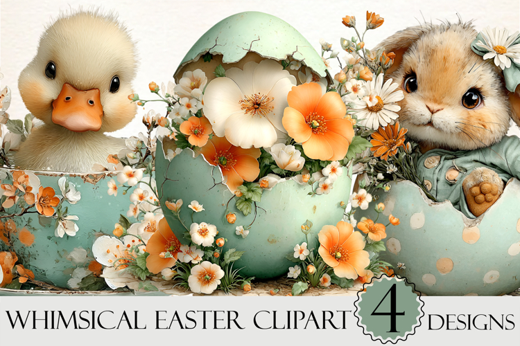 Whimsical Easter Clipart