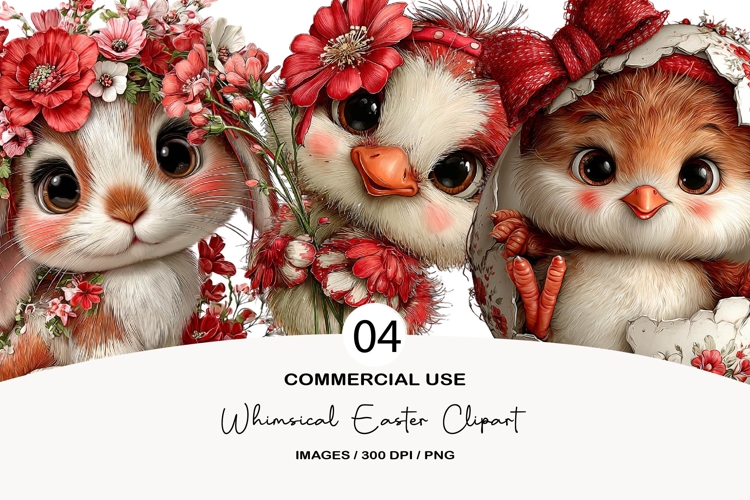 Whimsical easter clipart png