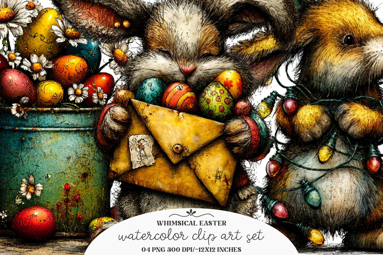 Whimsical easter clipart - Easter clipart png