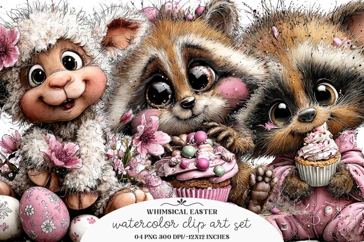 Whimsical easter clipart