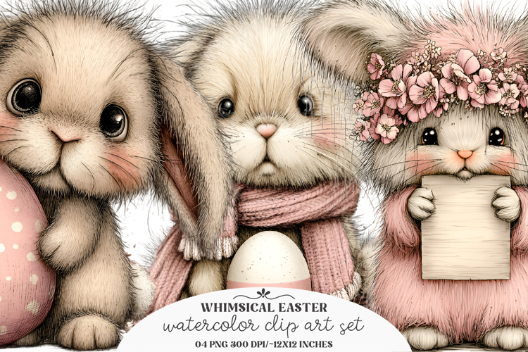 Whimsical easter clipart - Whimsical easter PNG