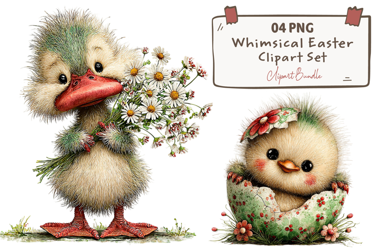 Whimsical Easter Clipart Sublimation