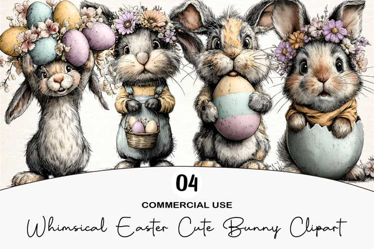 Cute Bunny Clipart Image 8