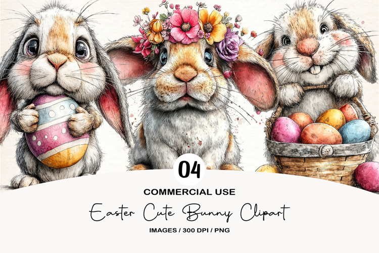 Cute Bunny Clipart Image 6