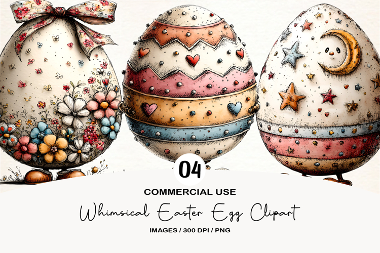 Whimsical Easter Egg Clipart