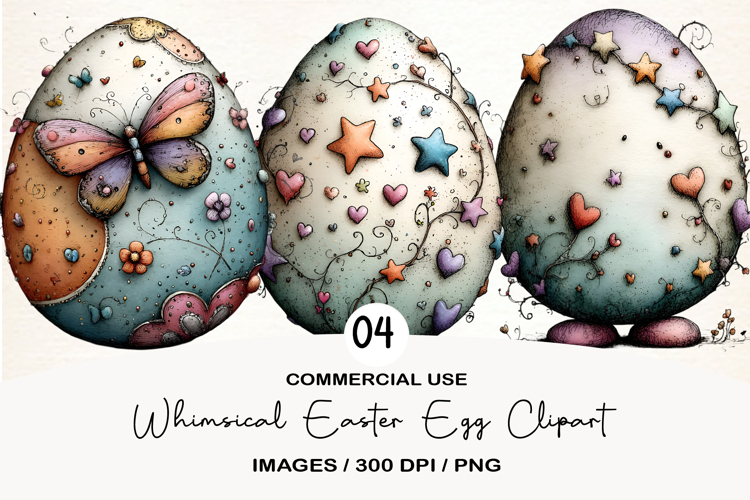 Whimsical Easter Egg Clipart