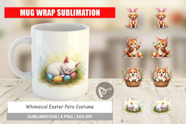 Easter Pets Costume Mug Wrap