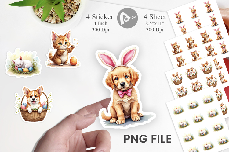 Easter Pets Costume Sticker