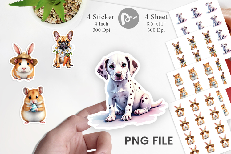 Easter Pets Costume Sticker