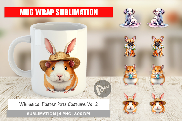 Easter Pets Costume Mug Wrap