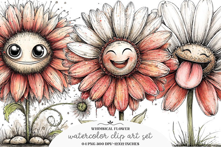 Whimsical flower clipart - Whimsical flower Png