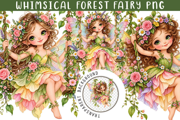 Whimsical Forest Fairy PNG example image 1
