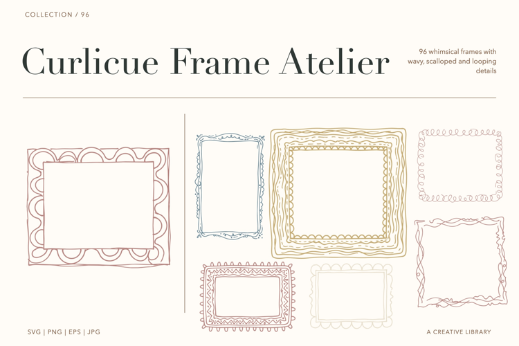 96 Hand Drawn Frame SVG | Doodle Borders & Frames