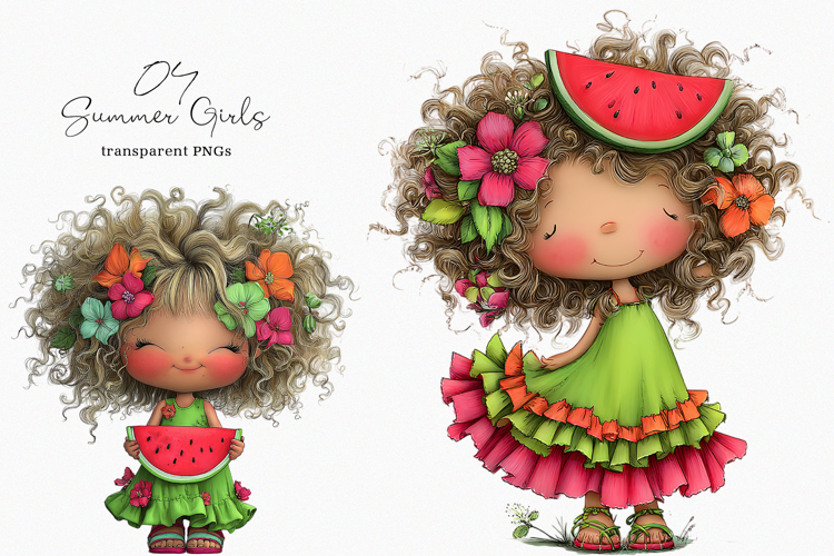 Cute Girl Clipart Image 4
