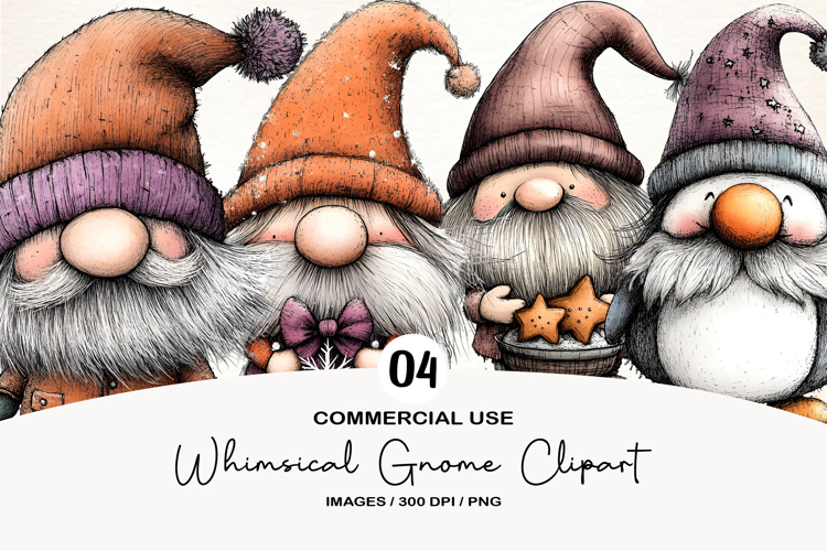 Whimsical Gnome Clipart PNG