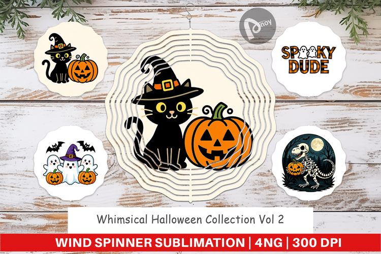 Whimsical Halloween Wind Spinner