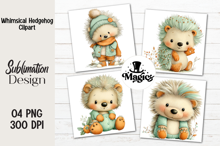 Whimsical Hedgehog Clipart