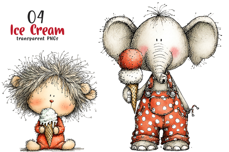 Whimsical Ice Cream Pngs