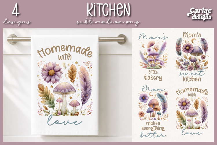 Cute Mom Kitchen Towel Sublimation, Whimsical Kitchen Towel