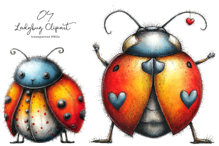 Whimsical Ladybug Clipart