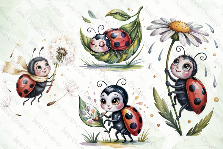 Whimsical Ladybug Clipart