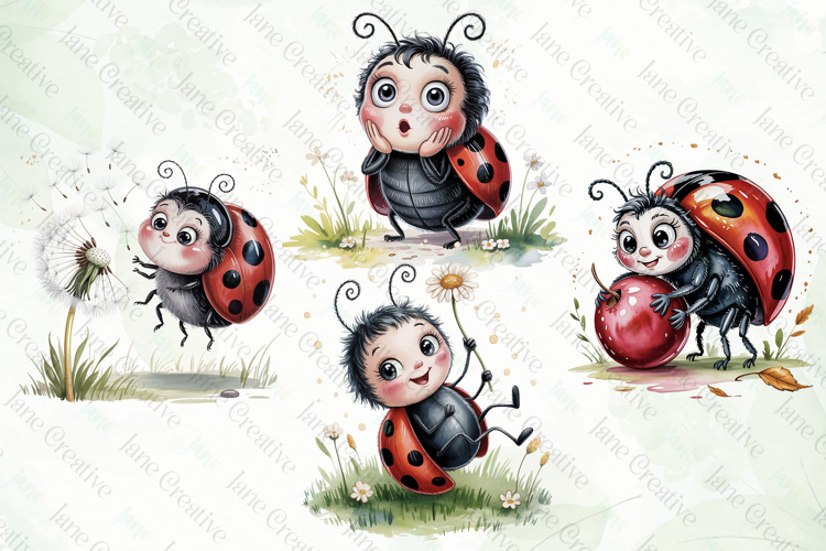 Whimsical Ladybug Clipart