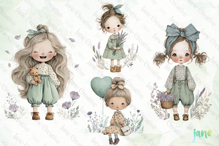 Cute Girl Clipart Image 6