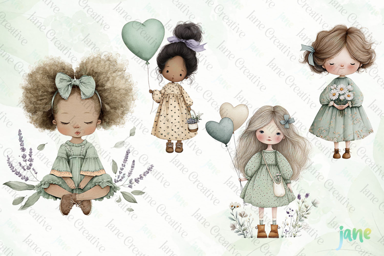 Cute Girl Clipart Image 5